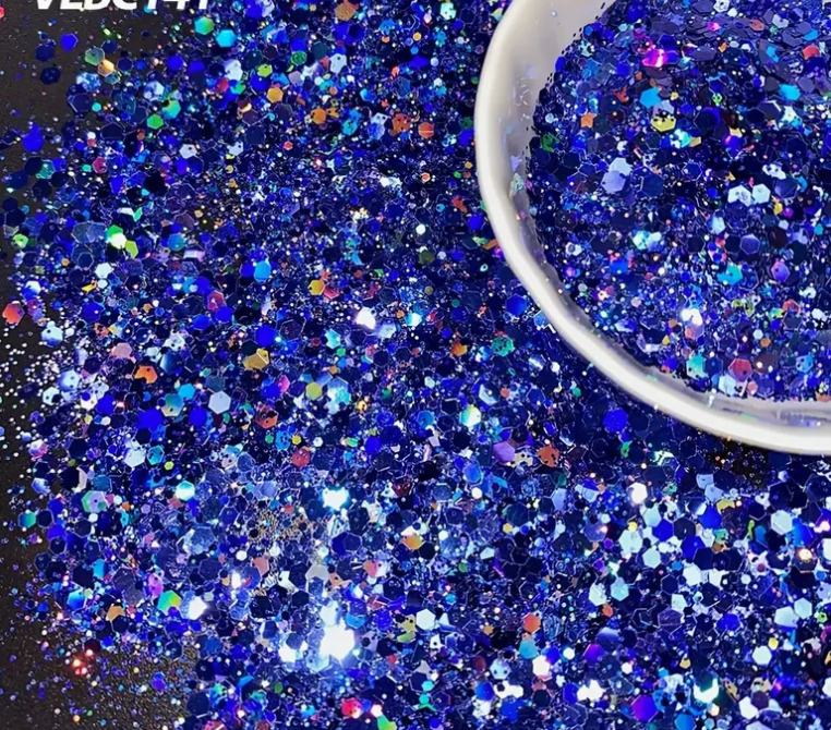 Dark Blue Glitter - Tags & Home